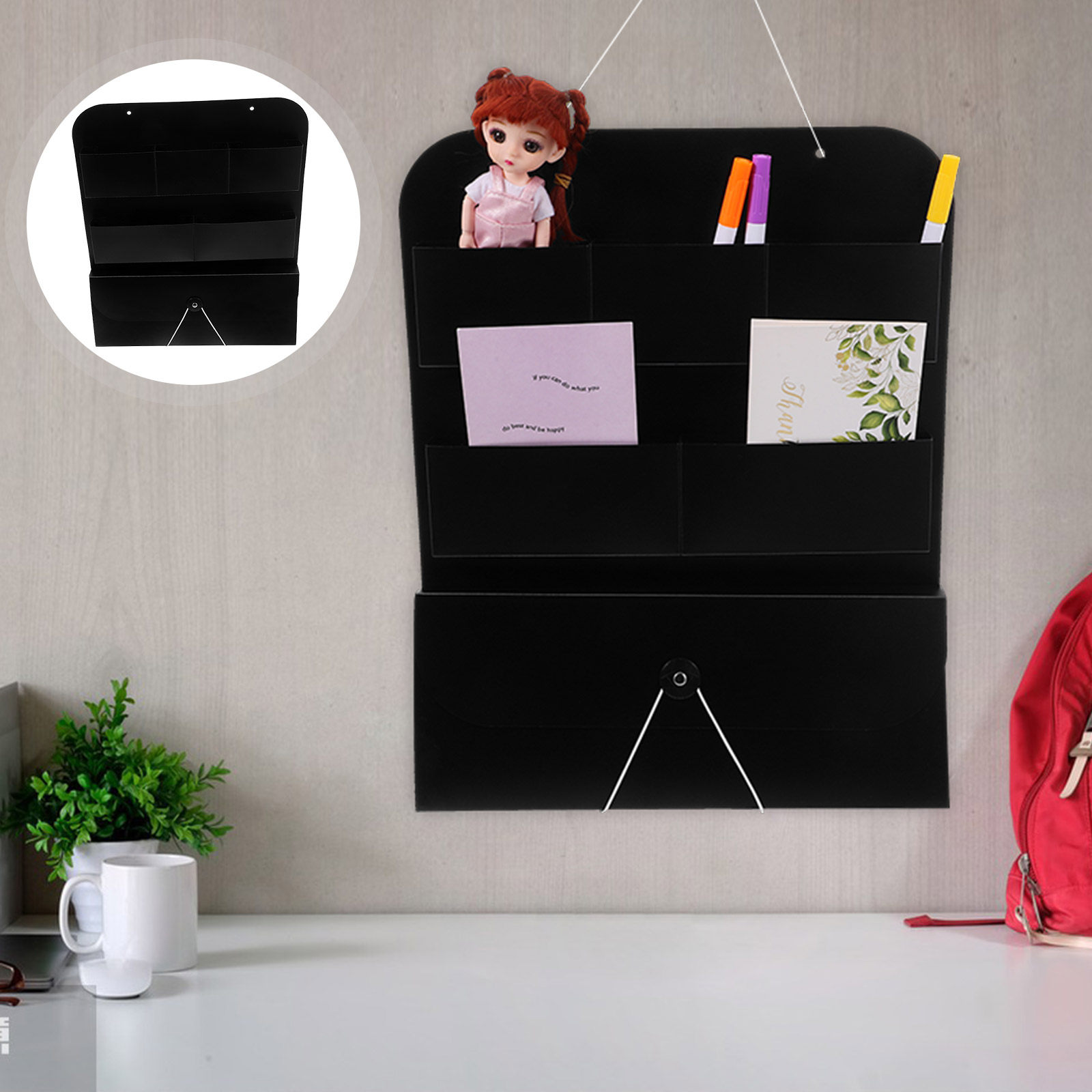 Magazine Holder Rack - Hanging Wall File Organizer PP Material