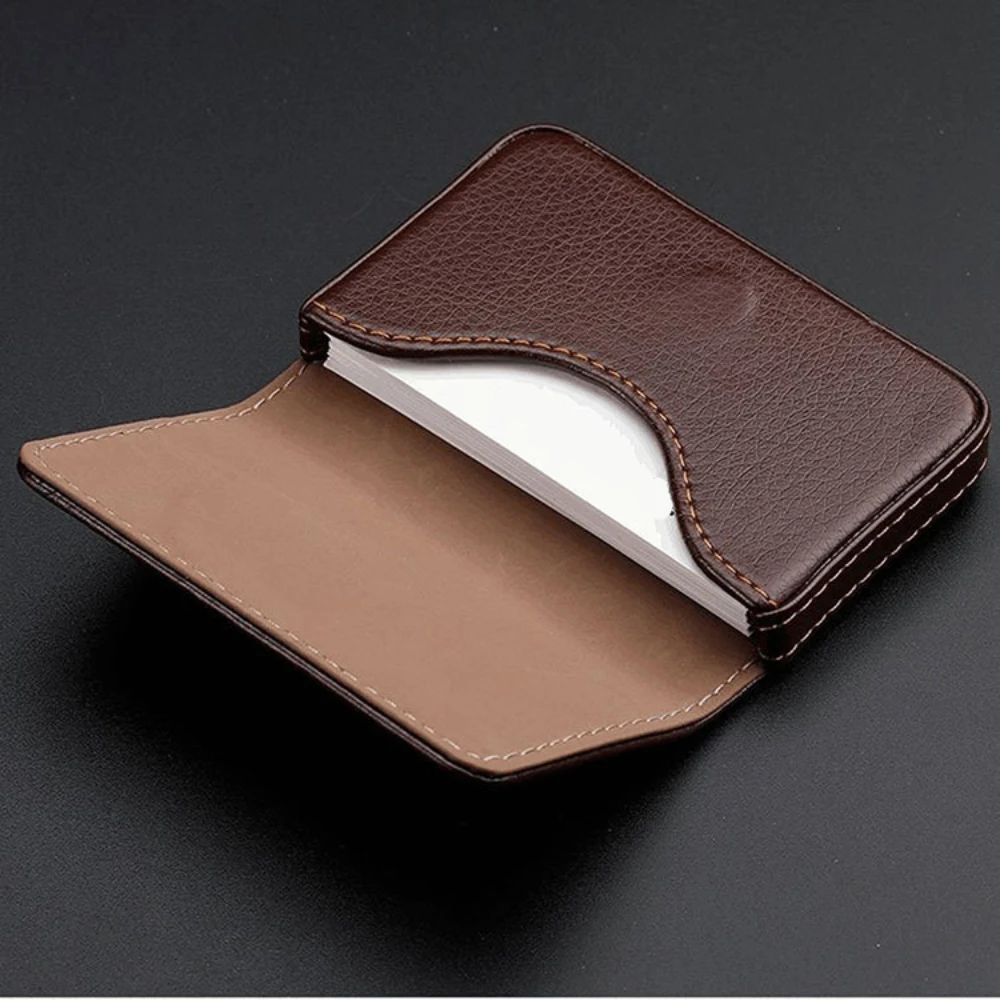 Sized Stitched PU Leather Cred - Index Card Holder recension och pris