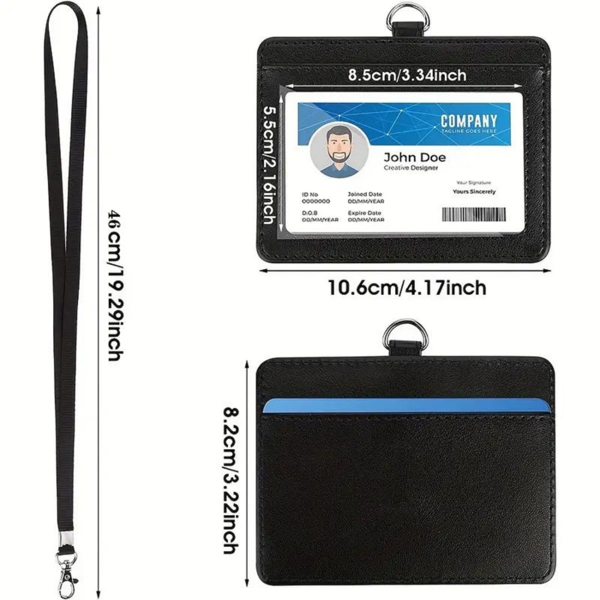 1 pc Horizontal ID badge holde - Index Card Holder recension och pris