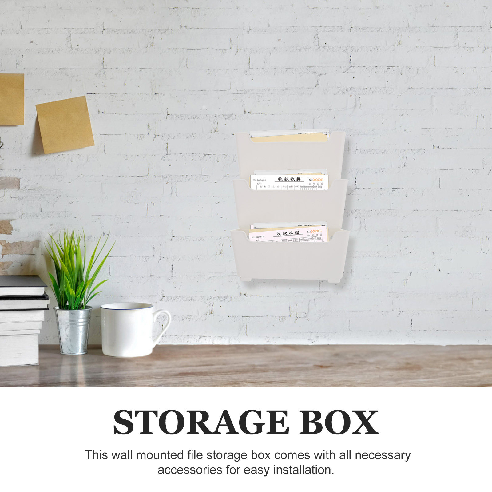 1Set Clear Wall File Organizer - Magazine Holder Rack recension och pris