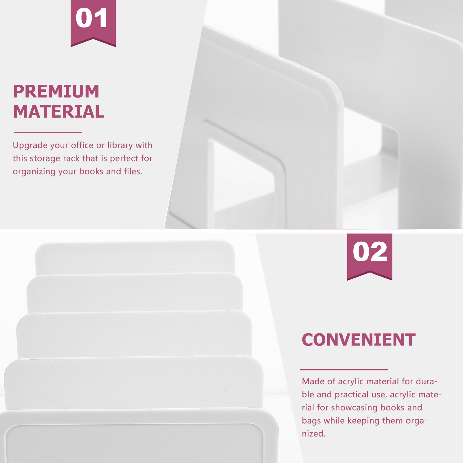 Sturdy Acrylic Desktop File Ho - Magazine Holder Rack recension och pris