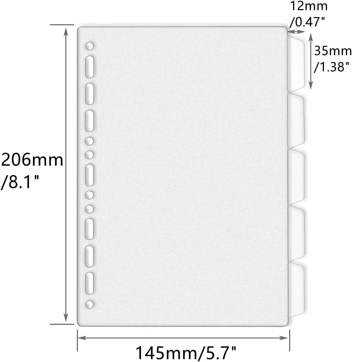 A4 A5 B5 Binder Dividers Gener - Tab Divider A4 recension och pris
