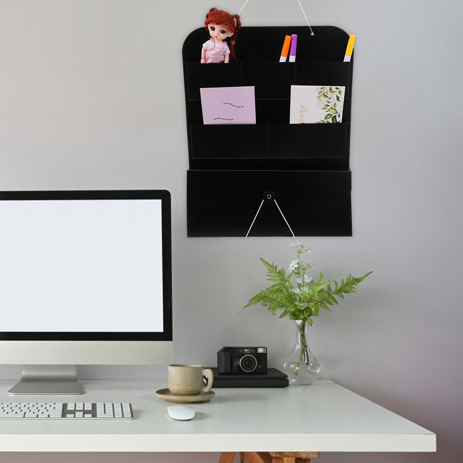 Hanging Wall File Organizer PP - Magazine Holder Rack recension och pris