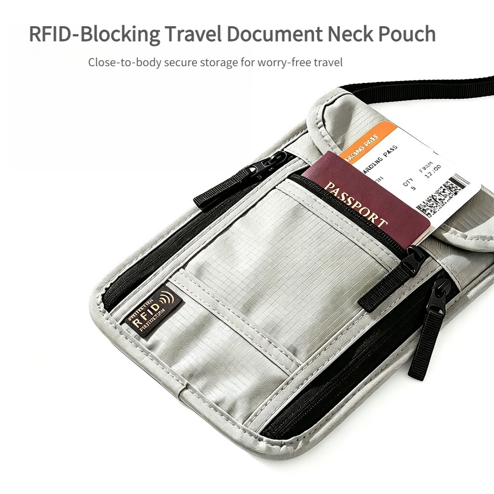 Travel Neck Wallet, RFID Block - Index Card Holder recension och pris