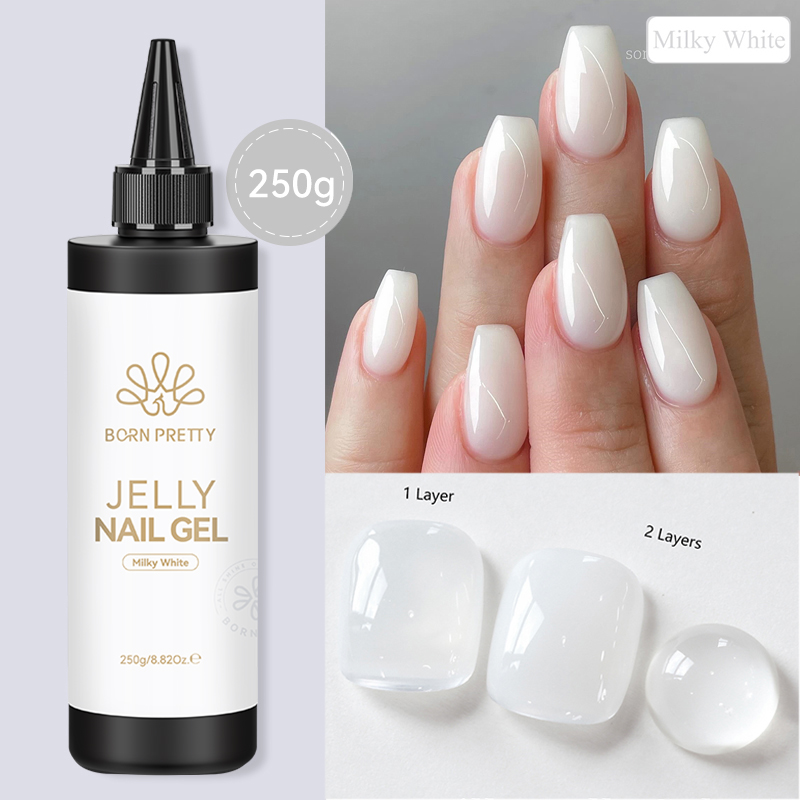 BORN PRETTY 250g Jelly Milky W - Gel Refill Pack recension och pris