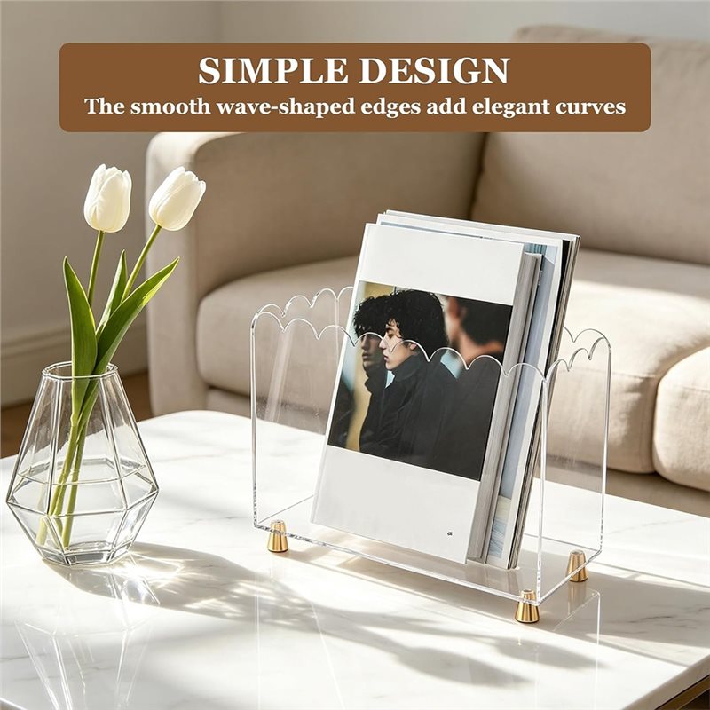 Hot Sale-Acrylic Magazine Hold - Magazine Holder Rack recension och pris